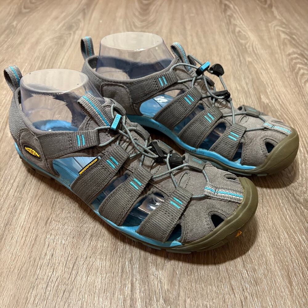 Keen Clearwater CNX Waterproof Hiking Sandals Gray Blue Size 9